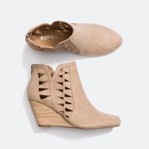Tan Cutout Ankle Boots for Women
